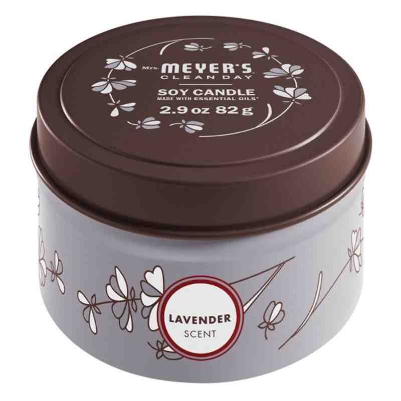 SC JOHNSON 59200003158 Mrs.Meyers Tin Candle - Lavender - 8/82g, Case: 8 x 82g - [DefendUse.com] - 59200003158 - Mrs. Meyer's® C