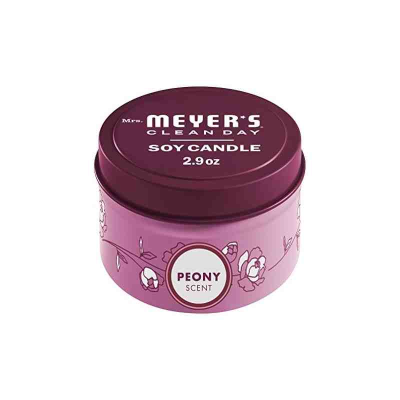 SC JOHNSON 59200003189 Mrs.Meyers Tin Candle - Peony - 8/82g, Case: 8 x 82g - [DefendUse.com] - 59200003189 - Mrs. Meyer's® Clea