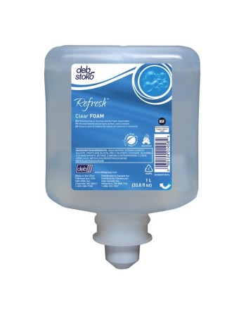 SC JOHNSON CLR1L, Refresh™ Clear Handwash, Foam, 1 L, Unscented, Plastic Cartridge, Case of 6 - [DefendUse.com] - CLR1L - Hand S