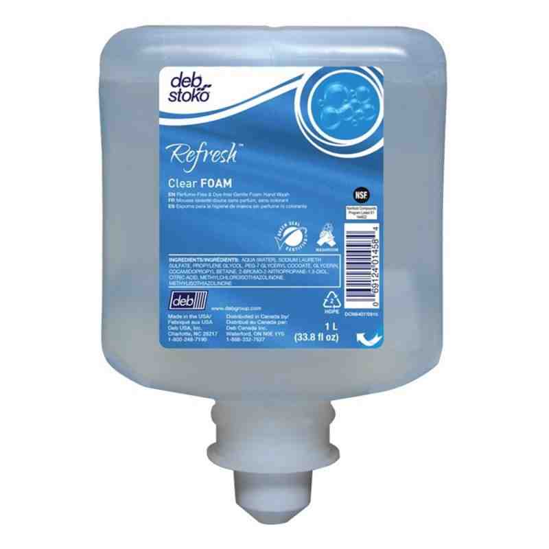 SC JOHNSON CLR1L, Refresh™ Clear Handwash, Foam, 1 L, Unscented, Plastic Cartridge, Case of 6 - [DefendUse.com] - CLR1L - Hand S