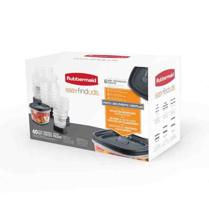 Rubbermaid 2093273 Easy Find Lids Food Storage Containers, Case of 80 - [DefendUse.com] - 2093273 - Rubbermaid Housewares