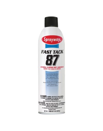 Sprayaway® SW087 Fast Tack 87 Adhesive, White, 20Oz, 12 Cans/Case - [DefendUse.com] - SW087 - Sprayway