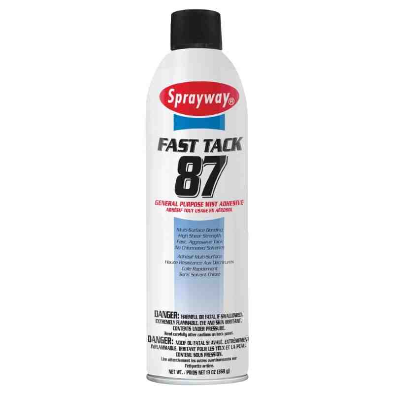 Sprayaway® SW087 Fast Tack 87 Adhesive, White, 20Oz, 12 Cans/Case - [DefendUse.com] - SW087 - Sprayway