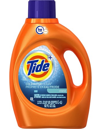 Tide 37000-87450 Liquid Laundry Detergent, HE, Cold Water Fresh Scent 59Lds, Case of 4/2.72L - [DefendUse.com] - 37000-87450 - T