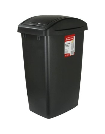 Rubbermaid FG269200BLA Housewares, Swing'N Toss Wastebasket 47.3L - Black, Case of 6 - [DefendUse.com] - FG269200BLA - Rubbermai