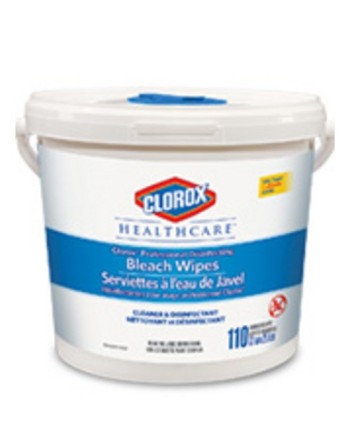 CLOROX 01309 Wipes, Commercial Solution, Bleach Tub, Case of 2/110ct - [DefendUse.com] - 01309 - Clorox® Cleaning Product