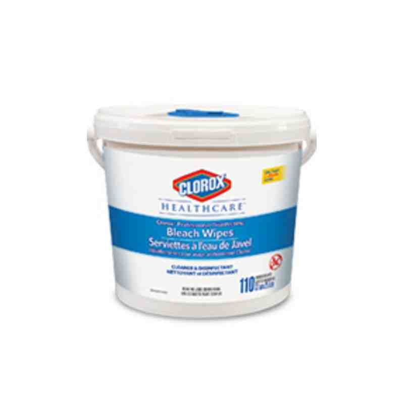 CLOROX 01309 Wipes, Commercial Solution, Bleach Tub, Case of 2/110ct - [DefendUse.com] - 01309 - Clorox® Cleaning Product