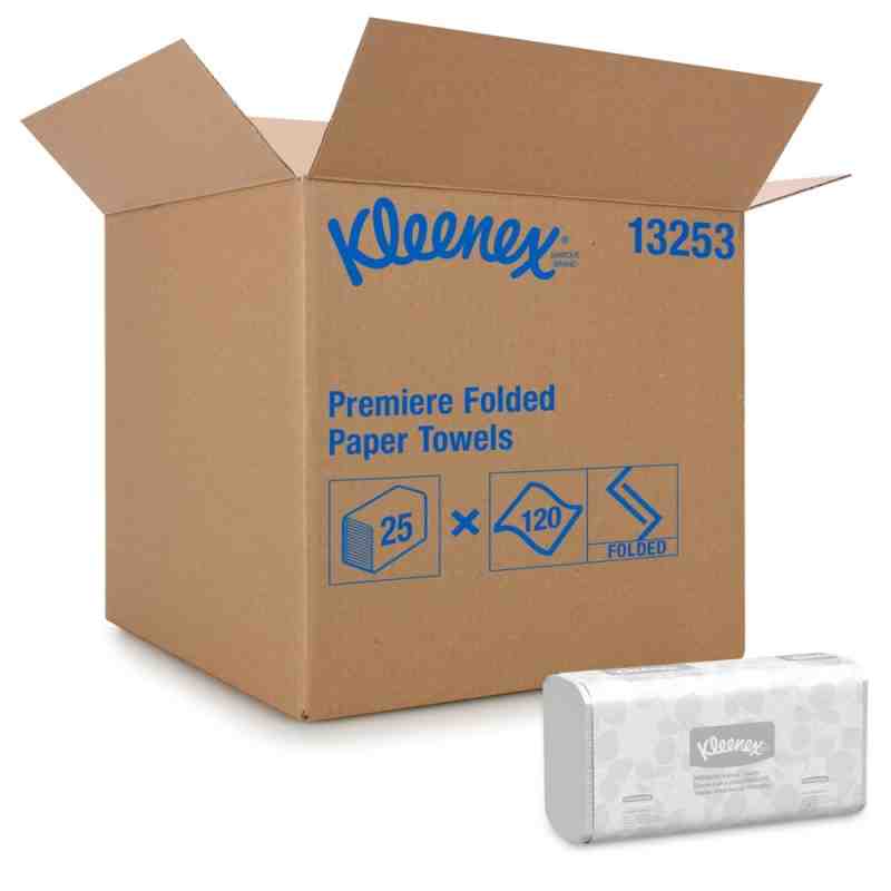 Kleenex Premium Folded Paper Towel, 25 Packs / Case, 120 Trifold / Pack, Case - [DefendUse.com] - 13253 - Kleenex®