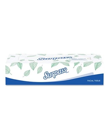 Scott 21390 Surpass Facial Tissue Flat Box, 2-Ply, White, Unscented, 125 Tissues/Box, 60 Boxes/Big Case - [DefendUse.com] - 2139