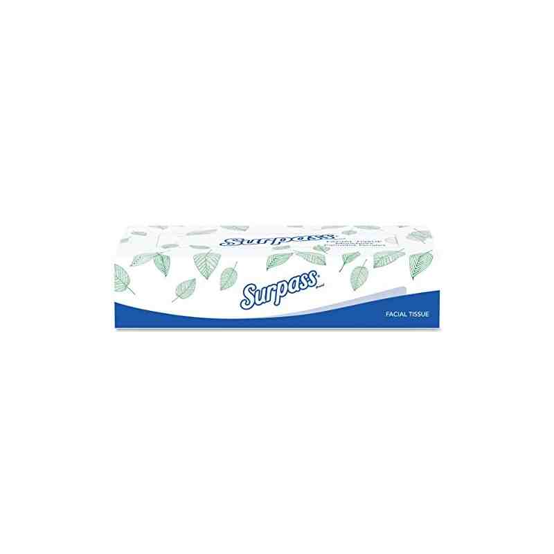 Scott 21390 Surpass Facial Tissue Flat Box, 2-Ply, White, Unscented, 125 Tissues/Box, 60 Boxes/Big Case - [DefendUse.com] - 2139