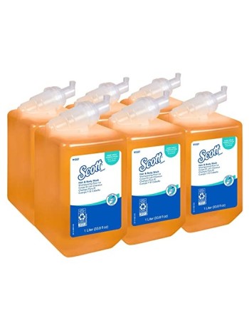 Kimberly-Clark Kleenex 91557 Citrus Floral Fragrance Hair and Body Wash, 1000ml, Golden (Case of 6) - [DefendUse.com] - 91557 - 