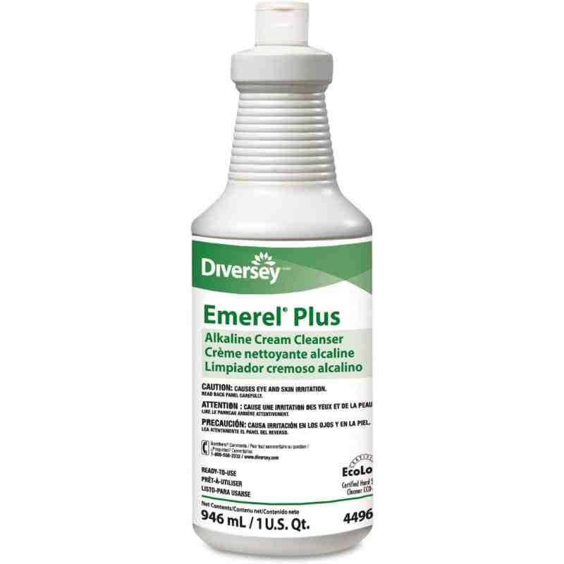 Diversey 94496138 Emerel Plus, Vim Subsititute, Bathroom Cream Cleanser Squeeze Bottle, Case of 12x946ml - [DefendUse.com] - 944