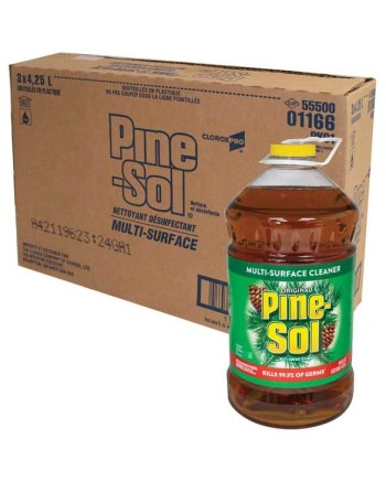 CLOROX 01166 Pine-Sol,  All Purpose Disinfectant Cleaner Commercial Solutions, Case of 3x4.25L - [DefendUse.com] - 01166 - Pine-