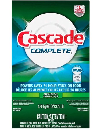 Cascade 37000-95788 Powder Dishwasher Detergent, Fresh Scent, 1.7 kg, Case of 6 - [DefendUse.com] - 10037000957888 - Cascade®
