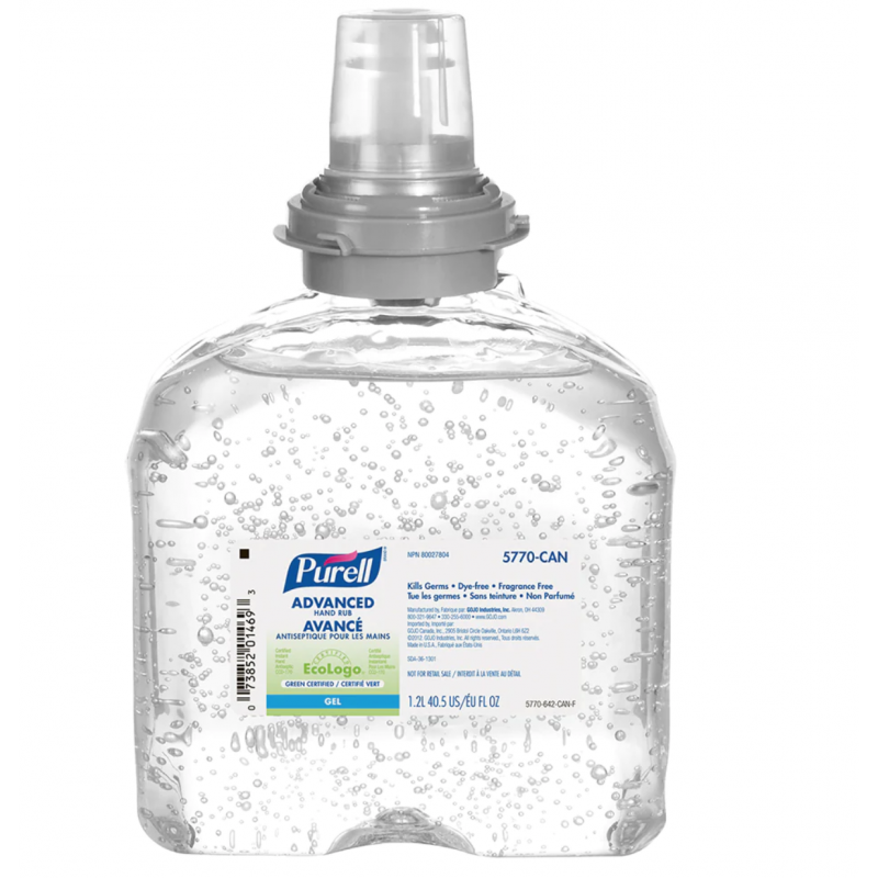 PURELL 5395-02-CAN00 TFX™ Advanced Moisturizing Foam Hand Sanitizer, 1200 ml, Cartridge Refill, 70% Alcohol, Case of 2 - [Defend