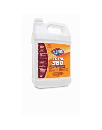 Clorox® 01668 Total 360® Cleaner Disinfectant, Unscented, Clear, 3.78 Liters, 4/Case - [DefendUse.com] - 01668 - Clorox® Cleanin