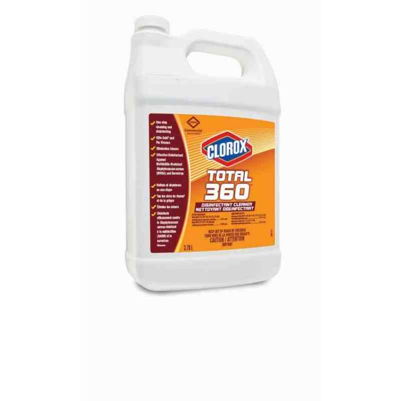 Clorox® 01668 Total 360® Cleaner Disinfectant, Unscented, Clear, 3.78 Liters, 4/Case - [DefendUse.com] - 01668 - Clorox® Cleanin