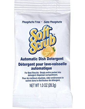 Dial Soft Scrub 10006 1 oz. Lemon Automatic Dish Detergent - 200/Case - [DefendUse.com] - 10024900100063 - Dial Corporation