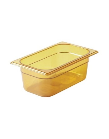 RUBBERMAID FG211P00AMBR  Food Pan - Hot 1/4 Size - 4" Depth - Amber - [DefendUse.com] - FG211P00AMBR - Food Service