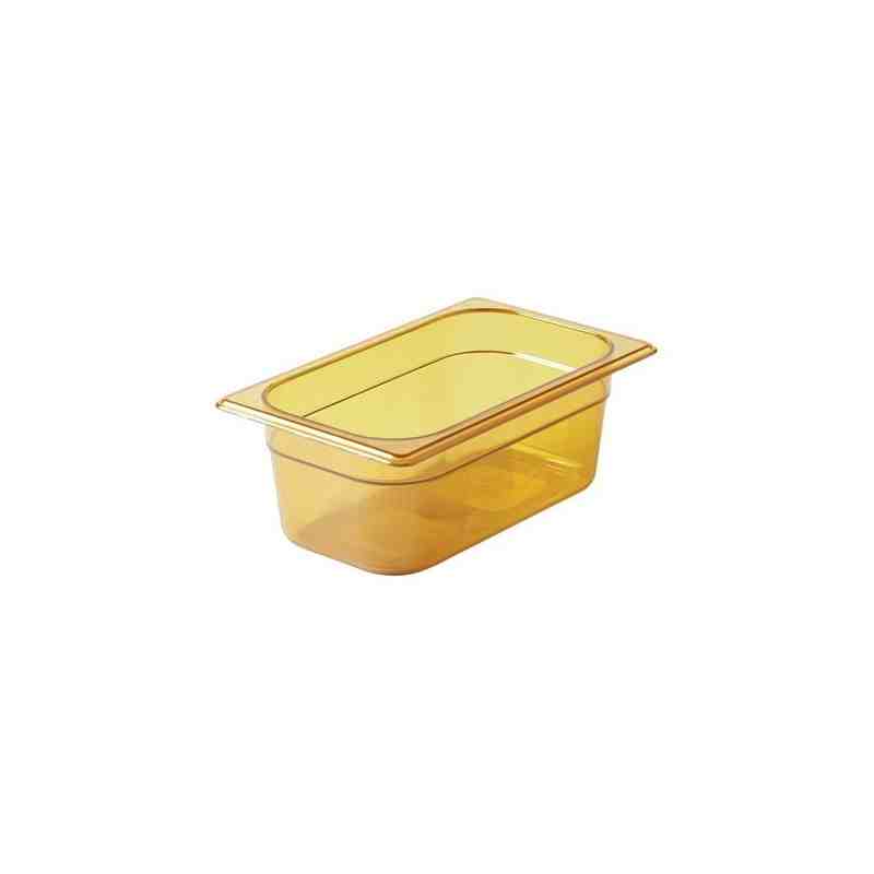 RUBBERMAID FG211P00AMBR  Food Pan - Hot 1/4 Size - 4" Depth - Amber - [DefendUse.com] - FG211P00AMBR - Food Service