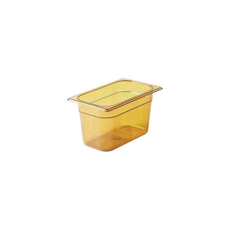 RUBBERMAID FG212P00AMBR  Food Pan - Hot 1/4 Size - 6" Depth - Amber - [DefendUse.com] - FG212P00AMBR - Food Service