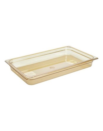 RUBBERMAID FG230P00AMBR  Full Size Insert Pan Hot 2.5"- Amber - [DefendUse.com] - FG230P00AMBR - Food Service