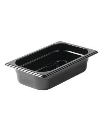 RUBBERMAID FG210P00BLA  Hot Food Pan - 1/4 Size - 2 1/2" Depth - Black - [DefendUse.com] - FG210P00BLA - Food Service