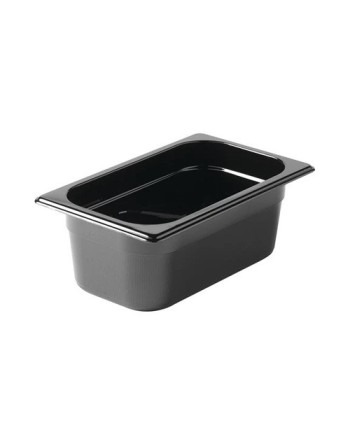 RUBBERMAID FG211P00BLA  Hot Food Pan - 1/4 Size - 4" Depth - Black - [DefendUse.com] - FG211P00BLA - Food Service