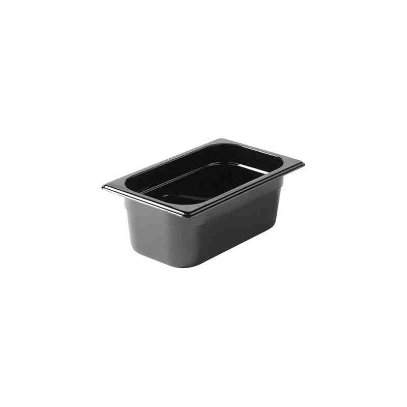 RUBBERMAID FG211P00BLA  Hot Food Pan - 1/4 Size - 4" Depth - Black - [DefendUse.com] - FG211P00BLA - Food Service