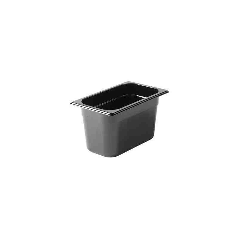 RUBBERMAID FG212P00BLA  Hot Food Pan - 1/4 Size - 6" Depth - Black - [DefendUse.com] - FG212P00BLA - Food Service