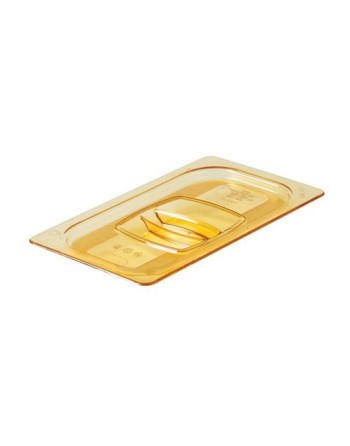 RUBBERMAID FG214P00AMBR Food Pan - Hot Cover Only 1/4 Size - Amber - [DefendUse.com] - FG214P00AMBR - Food Service