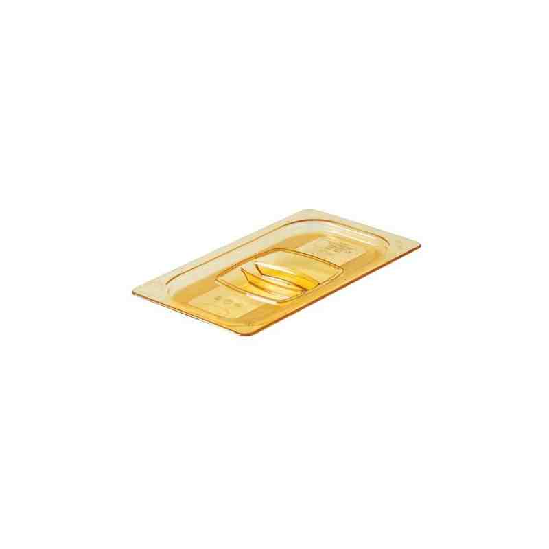 RUBBERMAID FG214P00AMBR Food Pan - Hot Cover Only 1/4 Size - Amber - [DefendUse.com] - FG214P00AMBR - Food Service