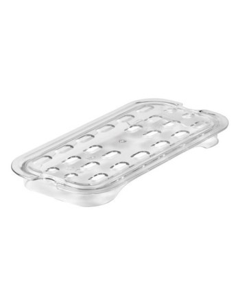 RUBBERMAID FG113P24CLR  Food Pan - Cold Drain Tray 1/4 Size - Clear - [DefendUse.com] - FG113P24CLR - Food Service