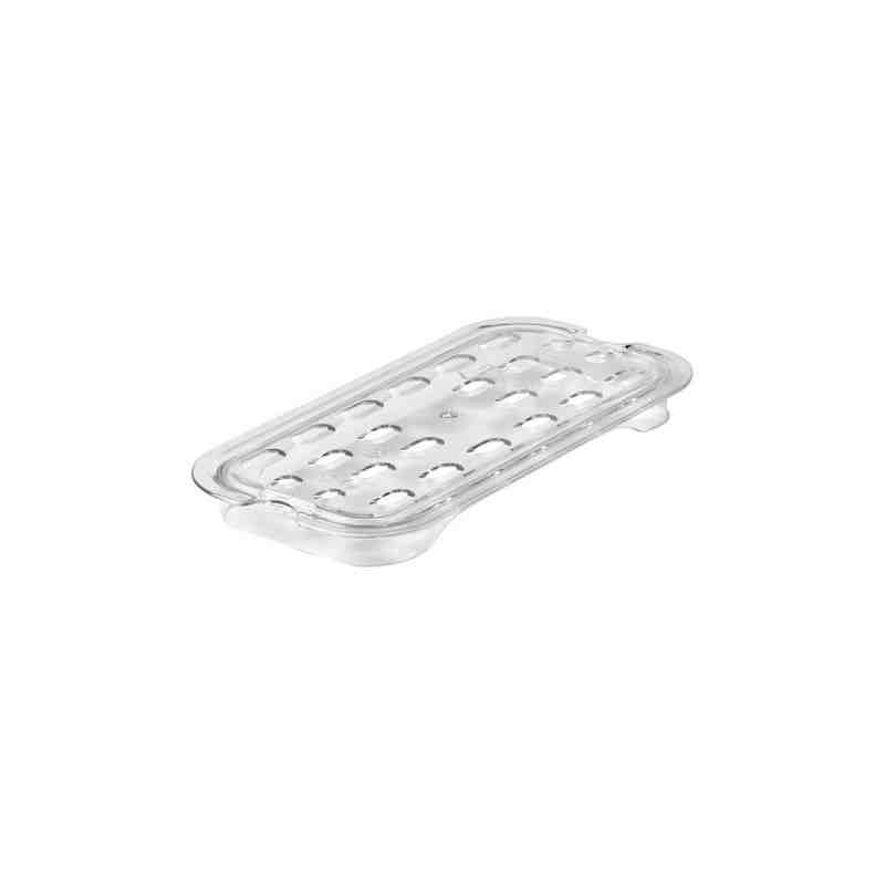 RUBBERMAID FG113P24CLR  Food Pan - Cold Drain Tray 1/4 Size - Clear - [DefendUse.com] - FG113P24CLR - Food Service