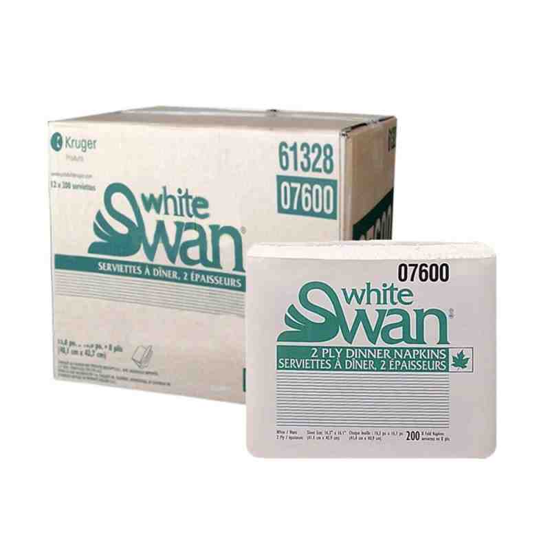 Kruger 07600 White Swan® 2-Ply Dinner Tissue, 1/8 Fold, 2,400/case - [DefendUse.com] - 07600 - Kruger Inc - Tissue Products