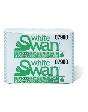 Kruger 07900 White Swan 1-Ply Dinner Napkins, 1/8 Fold , 3,000/case - [DefendUse.com] - 07900 - Kruger Inc - Tissue Products