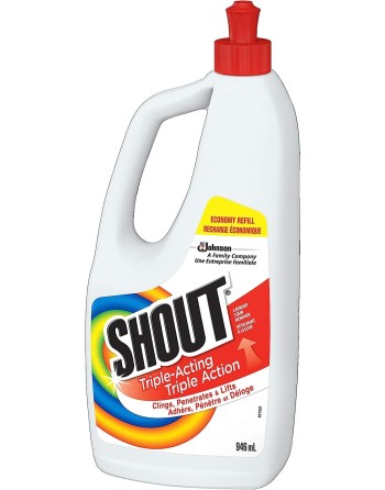 Shout 62300008015 Triple-Acting Laundry Stain Remover Refill - 12/946ml - [DefendUse.com] - 62300008015 - Laundry Stain Remover