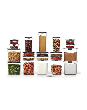 RUBBERMAID Housewares 2160560 Brillance - Pantry Container Set 9/pc - Clear, Case: 1 - [DefendUse.com] - 2160560 - Rubbermaid Ho