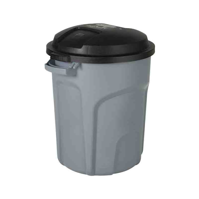 RUBBERMAID Housewares 2181135  Roughneck 20G Vented Trash Can - Black/Grey, Case: 60 - [DefendUse.com] - 2181135 - Rubbermaid Ho