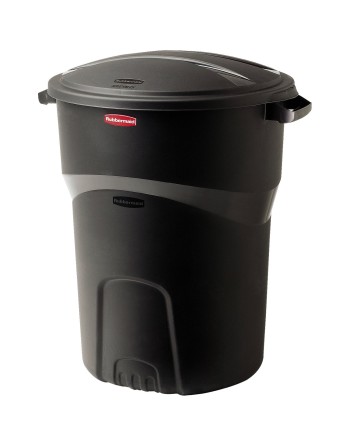 RUBBERMAID Housewares 1793963  Roughneck 32G Trash Can - Black, Case: 8 - [DefendUse.com] - 1793963 - Rubbermaid Housewares