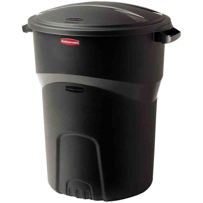 RUBBERMAID Housewares 1793963  Roughneck 32G Trash Can - Black, Case: 8 - [DefendUse.com] - 1793963 - Rubbermaid Housewares