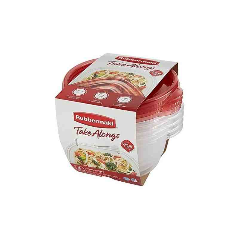 RUBBERMAID Housewares 2165445  TakeAlongs - 3 Comp Divided Rect Cont 3.7 Cup 3/pk-Blk, Case: 4 - [DefendUse.com] - 2165445 - Rub