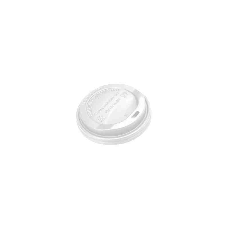 GLOBE  6080 Compostable Dome Sip Lid - White 8oz - 50/bg/20bg/cs, Case: 1000 - 50bg/20bg/cs - [DefendUse.com] - 6080 - Compostab