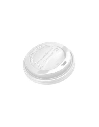 GLOBE  6081 Compostable Dome Sip Lid -White 10to20oz-50/bg/20bg/cs, Case: 1000 - 50bg/20bg/cs - [DefendUse.com] - 6081 - Compost