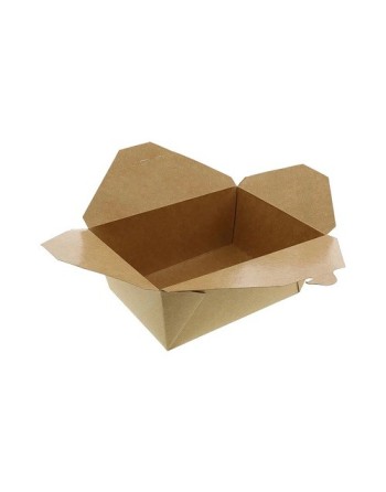 GLOBE  6060 Compostable Kraft Take Out No.1 -5x4.5x2.5"- 50bg/4bg/cs, Case: 200 - 50bg/4bg/cs - [DefendUse.com] - 6060 - Compost