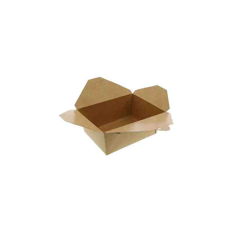 GLOBE  6060 Compostable Kraft Take Out No.1 -5x4.5x2.5"- 50bg/4bg/cs, Case: 200 - 50bg/4bg/cs - [DefendUse.com] - 6060 - Compost