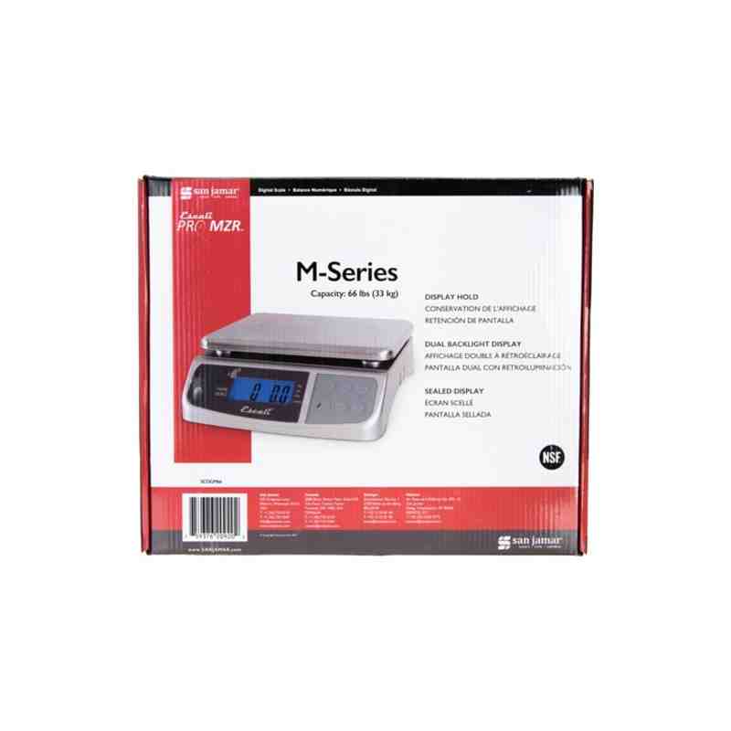 SanJamar SCDGM66 M-Series Digital Multifunctional Scale, 66 Lb / 30 Kg - [DefendUse.com] - SCDGM66 - Rubbermaid Scales