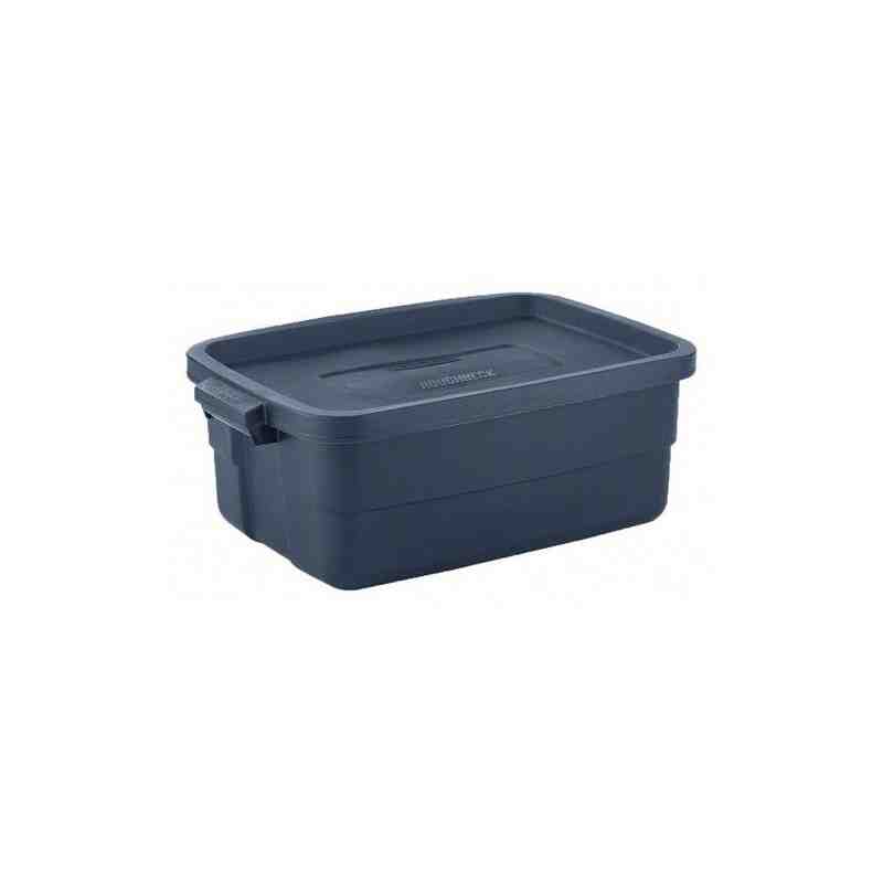 Rubbermaid RMRT100004 Roughneck Tote 10G - Dark Blue - 8/cs [2214] Case: 8 - [DefendUse.com] - RMRT100004 - Totes / Bins