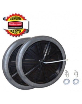 RUBBERMAID Special Made FG9W71L2BLA Part - 12" Diameter Wheel Kit - [DefendUse.com] - FG9W71L2BLA - Rubbermaid Special Made