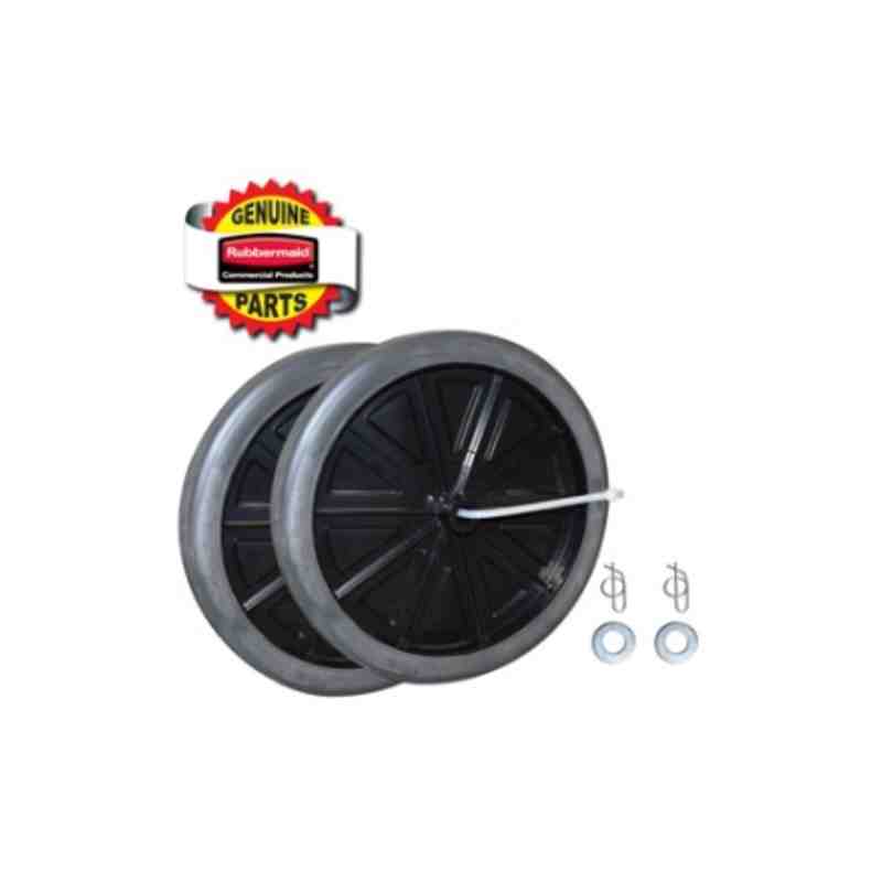 RUBBERMAID Special Made FG9W71L2BLA Part - 12" Diameter Wheel Kit - [DefendUse.com] - FG9W71L2BLA - Rubbermaid Special Made